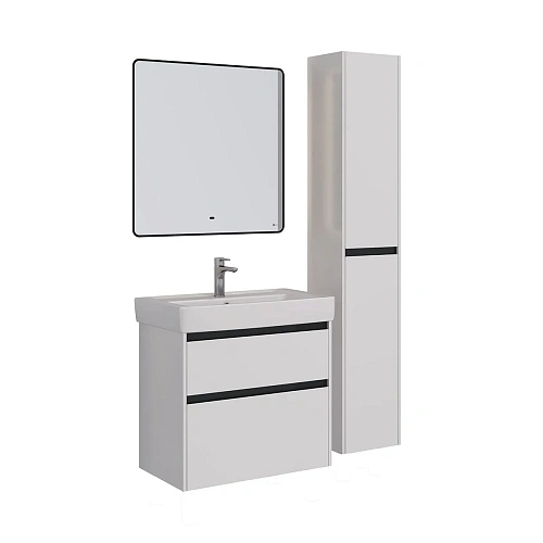 Тумба под раковину Lemark COMBI 80 см подвесная/напольная, черный/белый LM03C80T-black Тумба под раковину Lemark COMBI 80 см подвесная/напольная, черный/белый LM03C80T-black