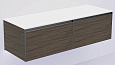 Тумба под раковину Armadi Art QUATRO 790-M2-140(70+70)-OA-A+L 140 см (70+70) ANTHRACITE профиль ANTHRACITE Тумба под раковину Armadi Art QUATRO 790-M2-140(70+70)-OA-A+L 140 см (70+70) ANTHRACITE профиль ANTHRACITE