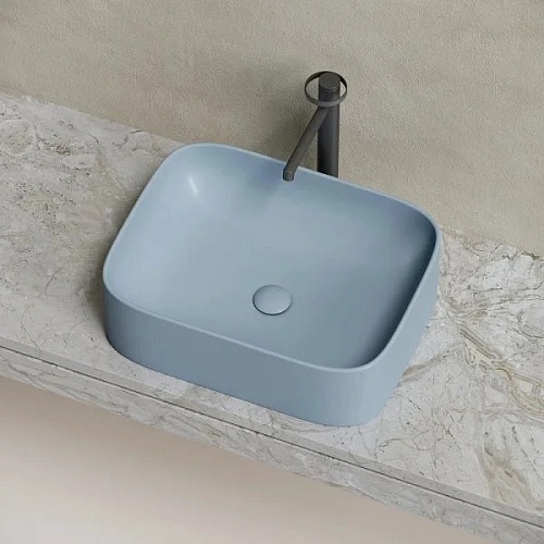 Раковина Ceramica Nova ELEMENT CN6052MHL серо-голубой матовый накладная Раковина Ceramica Nova ELEMENT CN6052MHL серо-голубой матовый накладная