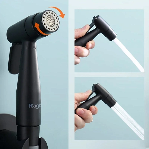 Гигиенический душ Raglo R20.52.06 встраиваемый, черный Гигиенический душ Raglo R20.52.06 встраиваемый, черный