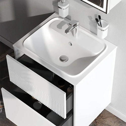 Тумба под раковину AM.PM Func M8FFUX0602WM push-to-open, 60 см, белый матовый Тумба под раковину AM.PM Func M8FFUX0602WM push-to-open, 60 см, белый матовый