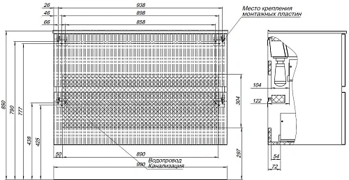 Тумба под раковину Aquanet Джейн 100 белый матовый 00313288 напольная/подвесная Тумба под раковину Aquanet Джейн 100 белый матовый 00313288 напольная/подвесная