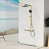 Душевая система Vincea Aspire VSFS-4AS1BG с изливом, брашированное золото