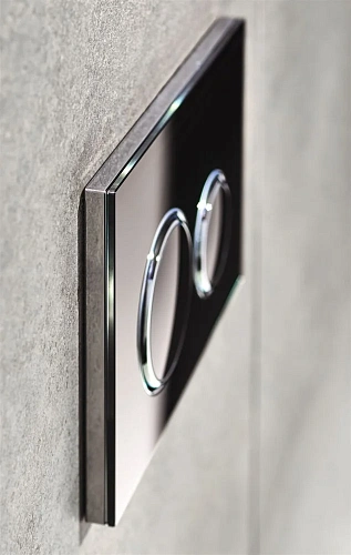 Клавиша смыва Geberit 115.884.SJ.1 Sigma21 чёрный, глянцевый хром Клавиша смыва Geberit 115.884.SJ.1 Sigma21 чёрный, глянцевый хром