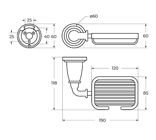 Мыльница ART&MAX BIANCHIAM-E-2605-Cr металлическая, настенная, хром Мыльница ART&MAX BIANCHIAM-E-2605-Cr металлическая, настенная, хром