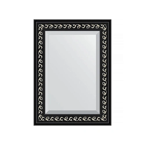 Зеркало в багетной раме Evoform Exclusive BY 1125 55 x 75 см, черный артдеко Зеркало в багетной раме Evoform Exclusive BY 1125 55 x 75 см, черный артдеко
