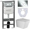 Комплект унитаза Ceramica Nova Сет 4 в 1 инсталляция с кнопкой и шумоизоляцией CN3007_1001CH_1000
