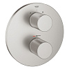 Картинка анонса товара «смеситель для душа grohe grohtherm 3000 cosmopolitan, суперсталь (19468dc0) внешняя часть термостата»