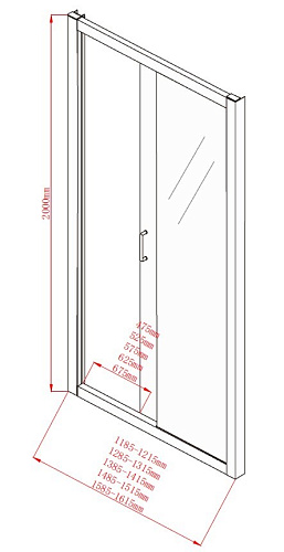 Душевая дверь Aquanet Alfa NAA6121 150, прозрачное стекло 00168422 Душевая дверь Aquanet Alfa NAA6121 150, прозрачное стекло 00168422