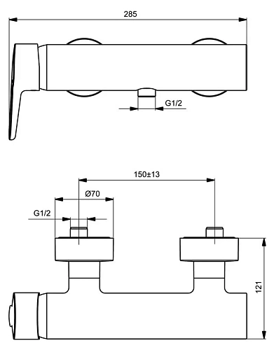 Смеситель для душа Ideal Standard CONNECT BLUE B9924AA Смеситель для душа Ideal Standard CONNECT BLUE B9924AA