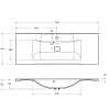 Раковина BelBagno BB1200/450-LV-MR-PR 1200x450 Раковина BelBagno BB1200/450-LV-MR-PR 1200x450