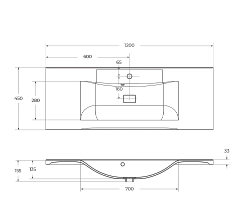 Раковина BelBagno BB1200/450-LV-MR-PR 1200x450 Раковина BelBagno BB1200/450-LV-MR-PR 1200x450