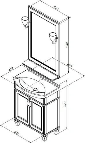 Комплект мебели Aquanet Валенса NEW 65 белый 00240419 Комплект мебели Aquanet Валенса NEW 65 белый 00240419