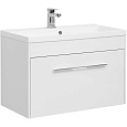 Тумба с раковиной Aquanet Августа 90 белый (ручка хром) 00287695 Тумба с раковиной Aquanet Августа 90 белый (ручка хром) 00287695