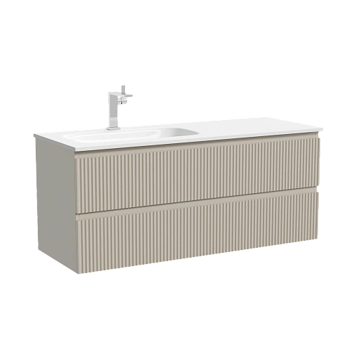 Тумба под раковину SANCOS Snob SNR120LCE R левая 1195х445х500 Beige Soft подвесная Тумба под раковину SANCOS Snob SNR120LCE R левая 1195х445х500 Beige Soft подвесная