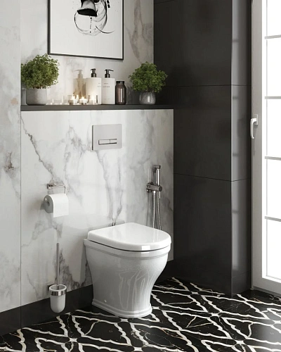 Унитаз приставной CEZARES GIUBILEO CZR-265-CBR/CZR-6045-SC безободковый с сиденьем Унитаз приставной CEZARES GIUBILEO CZR-265-CBR/CZR-6045-SC безободковый с сиденьем