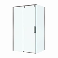 Душевой уголок BelBagno SOFT_CLOSE-1-AH-1-120/80-C-GM 120x80 см, профиль оружейная сталь, стекло прозрачное Душевой уголок BelBagno SOFT_CLOSE-1-AH-1-120/80-C-GM 120x80 см, профиль оружейная сталь, стекло прозрачное