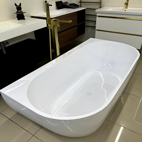 Ванна из искусственного камня Marmo-Elite Монца PBA-167-86-3 1670x860 щелевой перелив, матовая Ванна из искусственного камня Marmo-Elite Монца PBA-167-86-3 1670x860 щелевой перелив, матовая