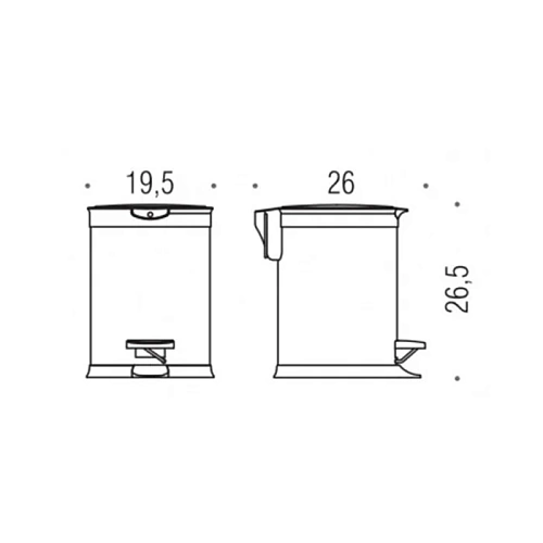 Ведро для мусора Colombo Complementi B9212.IX 3л, с крышкой и педалью, сталь/черный Ведро для мусора Colombo Complementi B9212.IX 3л, с крышкой и педалью, сталь/черный