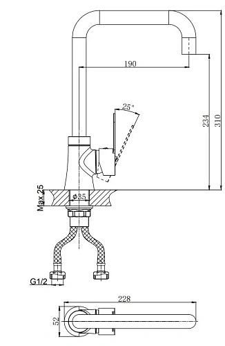 Смеситель для кухни RUSH Tenerife (TE2835-23) Смеситель для кухни RUSH Tenerife (TE2835-23)