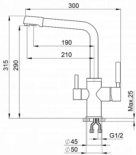 Смеситель для кухни GRANULA (2015, СЛАНЕЦ) Смеситель для кухни GRANULA (2015, СЛАНЕЦ)