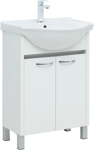 Тумба под раковину Aquanet Донна 60 белый глянец 00294390 напольная Тумба под раковину Aquanet Донна 60 белый глянец 00294390 напольная