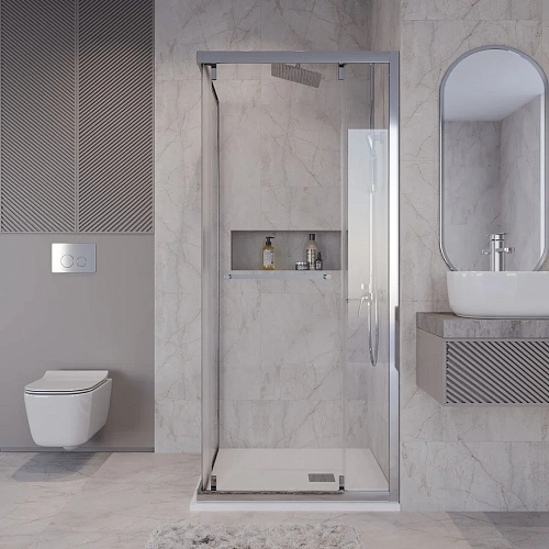 Душевой уголок Niagara Nova NG-6633-34 (90x90x195) квадратная, раздвижная, хром, стекло прозрачное Душевой уголок Niagara Nova NG-6633-34 (90x90x195) квадратная, раздвижная, хром, стекло прозрачное