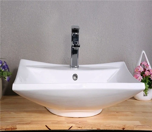 Раковина CeramaLux 9111 накладная, белый Раковина CeramaLux 9111 накладная, белый