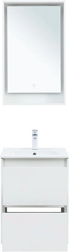 Тумба под раковину Aquanet Милан 50 белый глянец 00336366 подвесная Тумба под раковину Aquanet Милан 50 белый глянец 00336366 подвесная