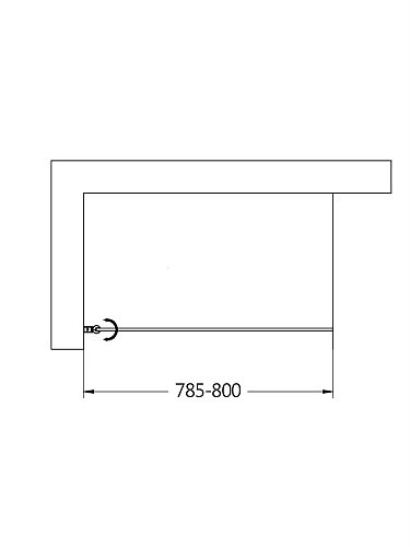 Шторка на ванну AQUAme AQM2851 800x1400мм стекло 6мм, цвет профиля хром Шторка на ванну AQUAme AQM2851 800x1400мм стекло 6мм, цвет профиля хром