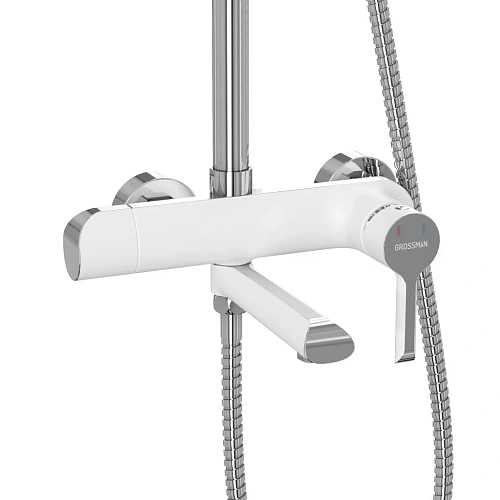 Душевая система GROSSMAN Alba 500.K35.06.100/000 хром с белым Душевая система GROSSMAN Alba 500.K35.06.100/000 хром с белым