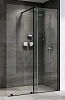 Душевая перегородка ABBER Komfort AG09100B 100 см универсальная, профиль черный, стекло прозрачное