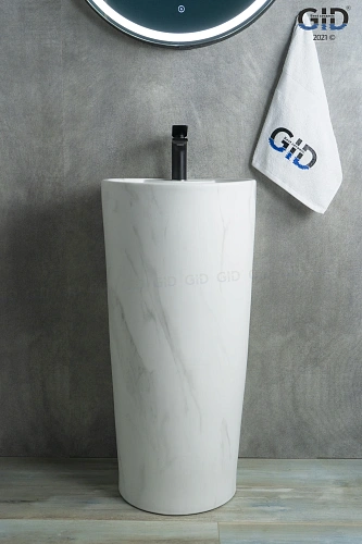 Раковина Gid Nb131ws 81111 напольная под камень матовый 40x40x84 Раковина Gid Nb131ws 81111 напольная под камень матовый 40x40x84