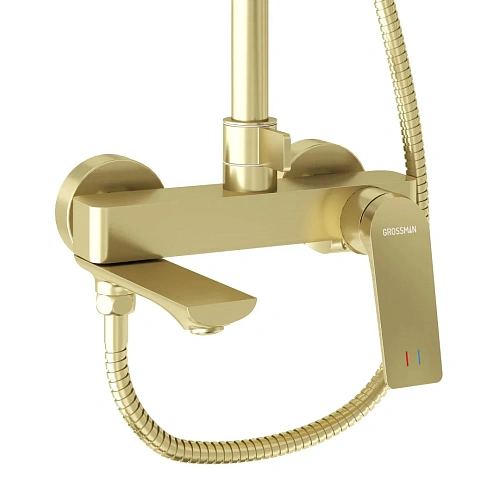 Душевая система GROSSMAN Galaxy 500.K35.01.320 золото сатиновый Душевая система GROSSMAN Galaxy 500.K35.01.320 золото сатиновый