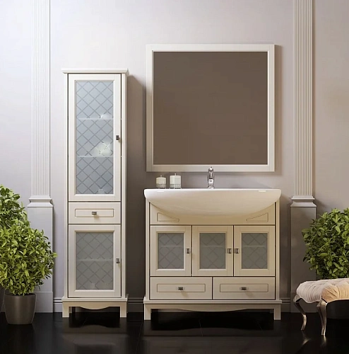 Шкаф-пенал Opadiris Омега, слоновая кость, левый, 2 вар. 00-00001616 Шкаф-пенал Opadiris Омега, слоновая кость, левый, 2 вар. 00-00001616