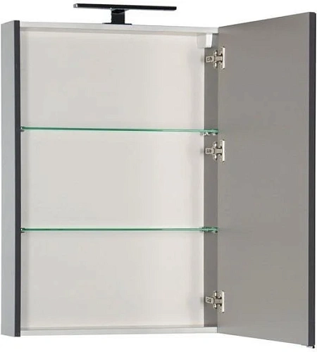 Зеркальный шкаф Aquanet Алвита 60 серый антрацит 00183989 Зеркальный шкаф Aquanet Алвита 60 серый антрацит 00183989