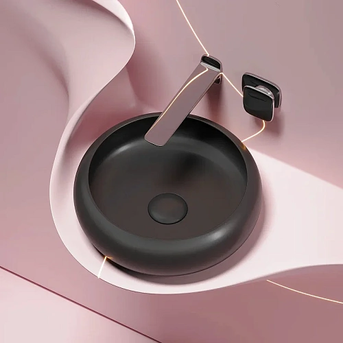 Раковина Ceramica Nova ELEMENT CN6050MB черный матовый накладная Раковина Ceramica Nova ELEMENT CN6050MB черный матовый накладная