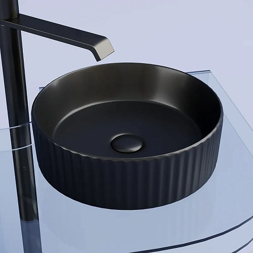 Раковина Ceramica Nova ELEMENT CN6057MB черный матовый накладная Раковина Ceramica Nova ELEMENT CN6057MB черный матовый накладная