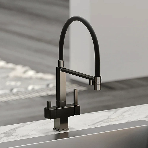 Смеситель для кухни Sancos Moro SC4006GG под фильтр, вороненая сталь Смеситель для кухни Sancos Moro SC4006GG под фильтр, вороненая сталь
