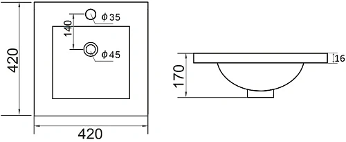 Раковина STWORKI Ольтен OLT-01kv 549742 Раковина STWORKI Ольтен OLT-01kv 549742