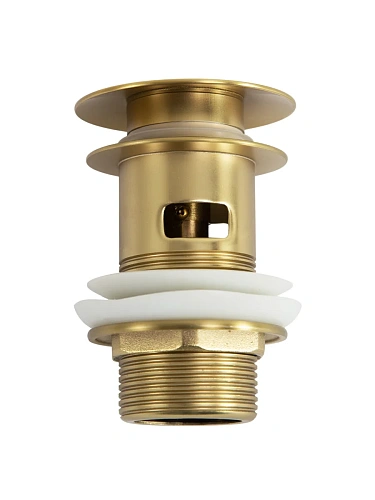 Донный клапан CEZARES CZR-SAT-BORO клик-клак с переливом, брашированное золото Донный клапан CEZARES CZR-SAT-BORO клик-клак с переливом, брашированное золото