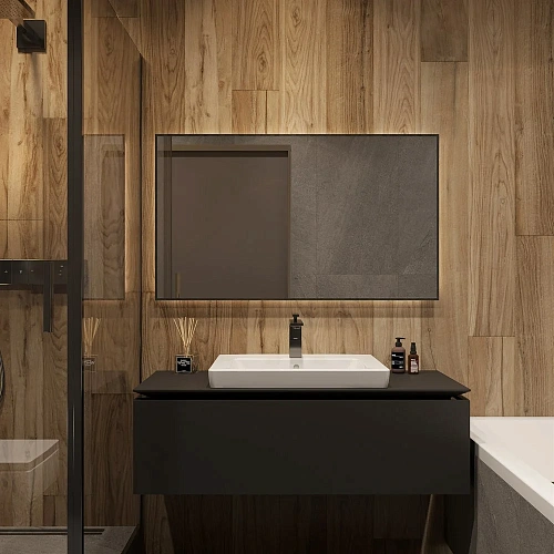 Зеркало DIWO Элиста 120 черное, с подсветкой светодиодной, прямоугольное, инфракрасный выключатель 5 543503 Зеркало DIWO Элиста 120 черное, с подсветкой светодиодной, прямоугольное, инфракрасный выключатель 5 543503