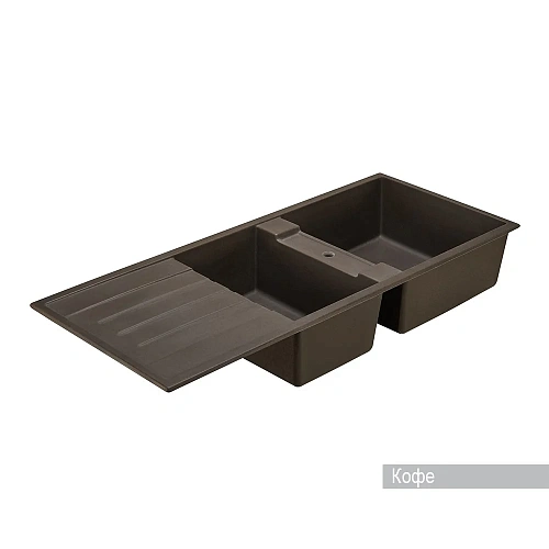 Кухонная мойка Aquaton Торина 1A712032TR280 из литого мрамора, прямоугольная, с крылом и дополнитель Кухонная мойка Aquaton Торина 1A712032TR280 из литого мрамора, прямоугольная, с крылом и дополнитель