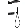 Душевая система ABBER Wasser Kreis AF8151B скрытого монтажа без излива, термостат, черный матовый Душевая система ABBER Wasser Kreis AF8151B скрытого монтажа без излива, термостат, черный матовый