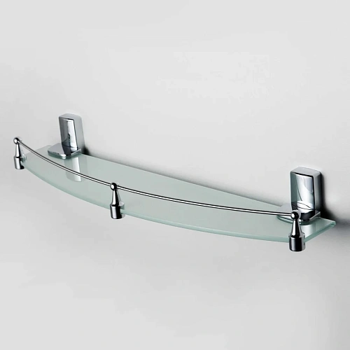 Полка WasserKRAFT Leine K-5044 (ранее К-5024) стеклянная с бортиком хром Полка WasserKRAFT Leine K-5044 (ранее К-5024) стеклянная с бортиком хром