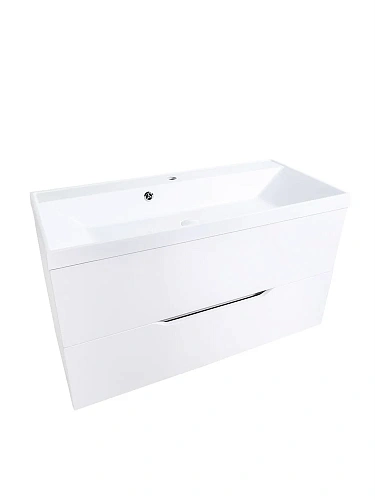 Тумба с раковиной Orange Line Li-100Tuw+RA100 подвесная белый матовый Тумба с раковиной Orange Line Li-100Tuw+RA100 подвесная белый матовый