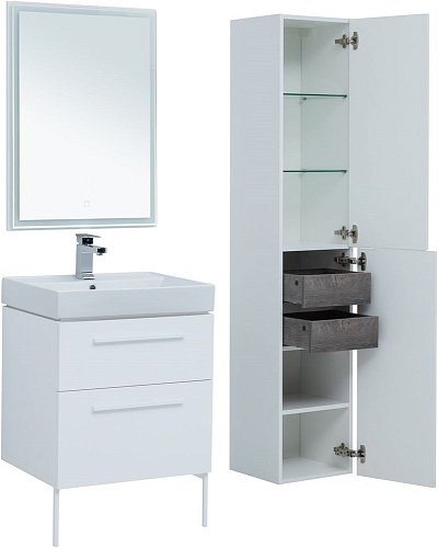 Тумба под раковину Aquanet Nova 60 белый (2 ящика) 00242279 Тумба под раковину Aquanet Nova 60 белый (2 ящика) 00242279