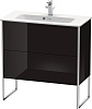 Картинка анонса товара «тумба под раковину duravit xsquare xs445504040 напольная 81 см черный глянцевый»