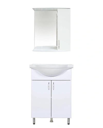 Тумба с раковиной Orange Лайт LA-60TUW+RA напольная белый Тумба с раковиной Orange Лайт LA-60TUW+RA напольная белый