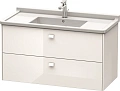 Тумба под раковину Duravit Brioso BR414302222 подвесная 102 см белый глянцевый Тумба под раковину Duravit Brioso BR414302222 подвесная 102 см белый глянцевый